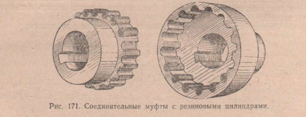 Соединительные муфты с резиновыми цилиндрами