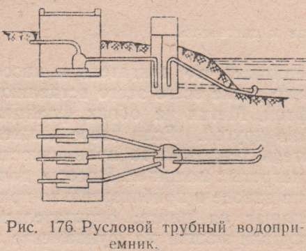 Здание насосной станции с русловым забором